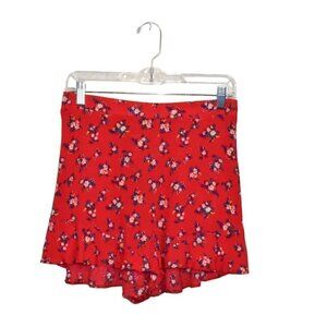 American Eagle Outfitters Red Floral Flouncy Shorts Size M